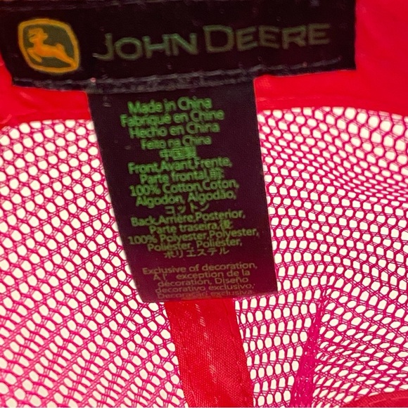 John Deere Pink And Gray Logo Baseball Adjustable Cap. - Picture 3 of 5